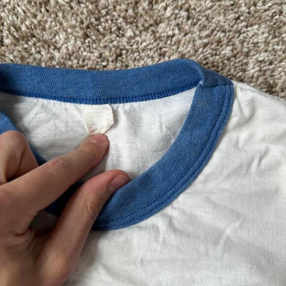 Vintage 80s MLB Chicago Cubs Wrigley Field Ringer Shirt - Picture 5 of 7